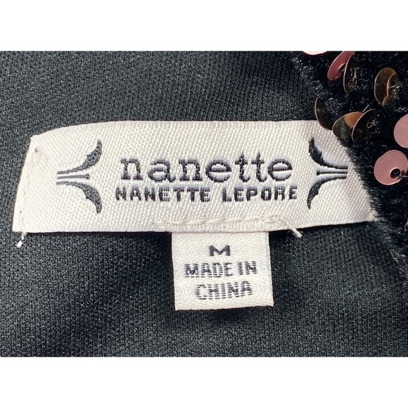 NANETTE By Nanette Lepore Women’s Medium Blush Sequin Top NEW - Picture 5 of 7